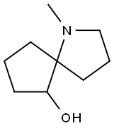 1-Azaspiro[4.4]nonan-6-ol, 1-methyl- 化学構造式