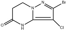 Pyrazolo[1,5-a]pyrimidin-5(4H)-one, 2-bromo-3-chloro-6,7-dihydro- 化学構造式