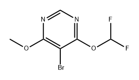Pyrimidine, 5-bromo-4-(difluoromethoxy)-6-methoxy- Struktur
