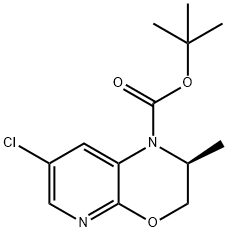 1,1-Dimethylethyl (2S)-7-chloro-2,3-dihydro-2-methyl-1H-pyrido[2,3-b][1,4]oxazine-1-carboxylate Structure