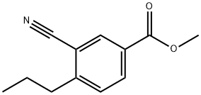 3-氰基-4-丙基苯甲酸甲酯 结构式