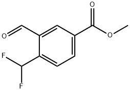 Methyl 4-(difluoromethyl)-3-formylbenzoate 化学構造式