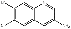 3-Quinolinamine, 7-bromo-6-chloro- Struktur