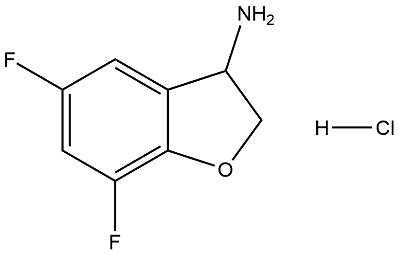 5,7-Difluoro-2,3-dihydrobenzofuran-3-amine hydrochloride Structure