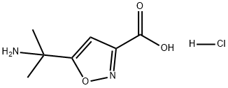 3-Isoxazolecarboxylic acid, 5-(1-amino-1-methylethyl)-, hydrochloride (1:1) Structure