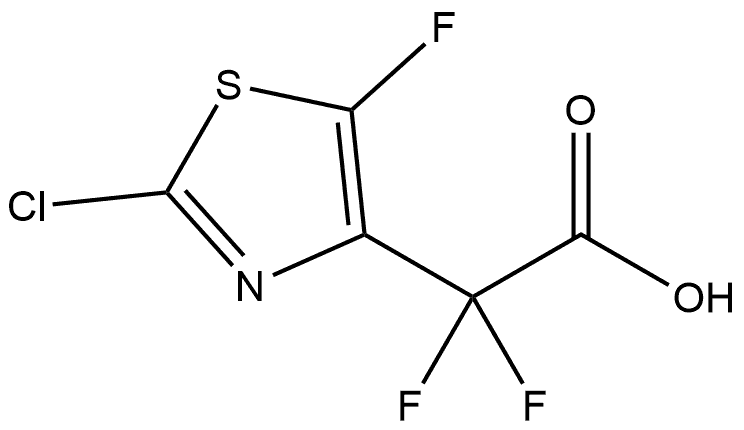 2-Chloro-α,α,5-trifluoro-4-thiazoleacetic acid Struktur