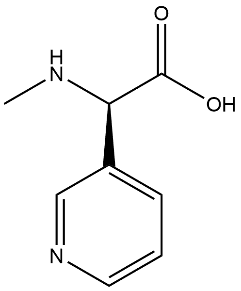 (R)-2-(methylamino)-2-(pyridin-3-yl)acetic acid,2751959-36-9,结构式