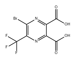 5-溴-6-(三氟甲基)吡嗪-2,3-二羧酸, 2752050-84-1, 结构式