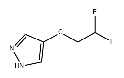 1H-Pyrazole, 4-(2,2-difluoroethoxy)- 化学構造式