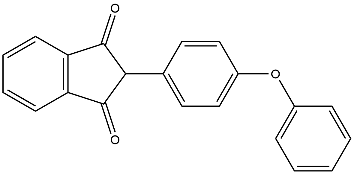 2-(4-苯氧基苯基)-1H-茚-1,3(2H)-二酮 结构式