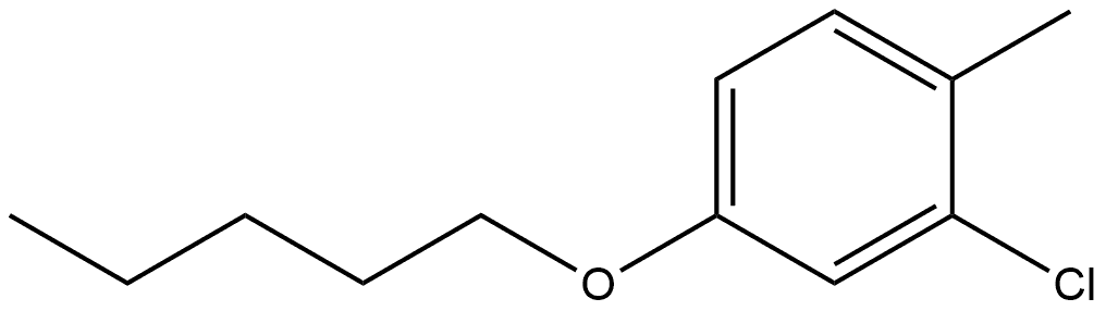 2-Chloro-1-methyl-4-(pentyloxy)benzene 化学構造式