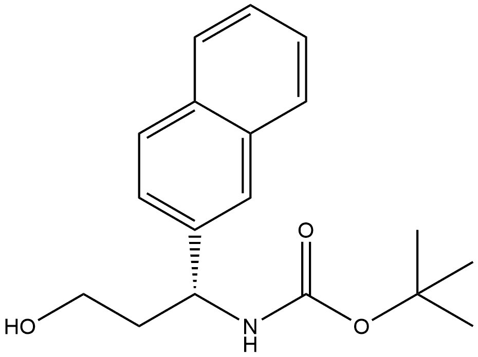 tert-butyl (R)-(3-hydroxy-1-(naphthalen-2-yl)propyl)carbamate 结构式