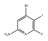 2-Pyridinamine, 4-bromo-6-fluoro-5-iodo- Structure