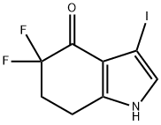 4H-Indol-4-one, 5,5-difluoro-1,5,6,7-tetrahydro-3-iodo-|5,5-二氟-3-碘-1,5,6,7-四氢-4H-吲哚-4-酮