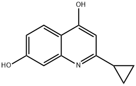 4,7-Quinolinediol, 2-cyclopropyl- Structure