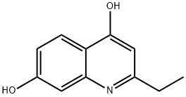 4,7-Quinolinediol, 2-ethyl- 化学構造式