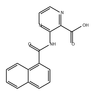2-Pyrazinecarboxylic acid, 3-[(1-naphthalenylcarbonyl)amino]- Structure