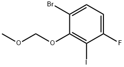 1-Bromo-4-fluoro-3-iodo-2-(methoxymethoxy)benzene Structure