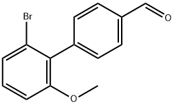 2'-Bromo-6'-methoxy-[1,1'-biphenyl]-4-carbaldehyde 结构式