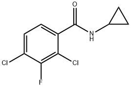 2,4-Dichloro-N-cyclopropyl-3-fluorobenzamide,2755723-55-6,结构式