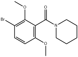 (3-bromo-2,6-dimethoxyphenyl)(piperidin-1-yl)methanone Structure