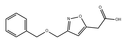 2-(3-((苄氧基)甲基)异噁唑-5-基)乙酸 结构式