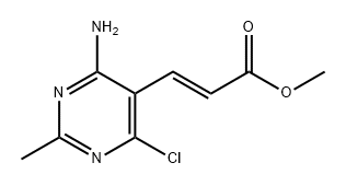 2-Propenoic acid, 3-(4-amino-6-chloro-2-methyl-5-pyrimidinyl)-, methyl ester, (2E)- Struktur