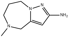 4H-Pyrazolo[1,5-a][1,4]diazepin-2-amine, 5,6,7,8-tetrahydro-5-methyl- Struktur