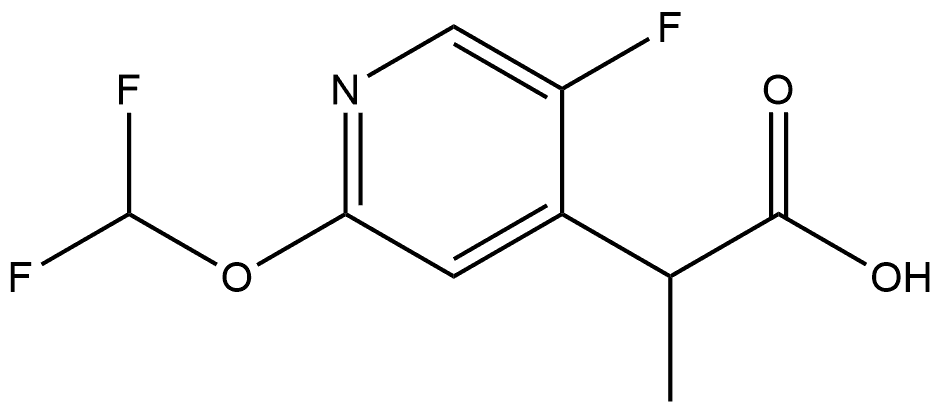 4-Pyridineacetic acid, 2-(difluoromethoxy)-5-fluoro-α-methyl-|2-(2-(二氟甲氧基)-5-氟吡啶-4-基)丙酸