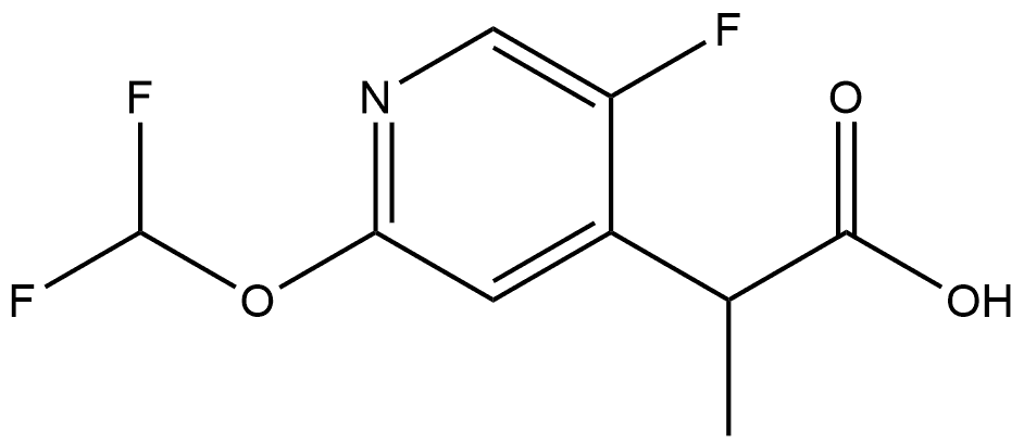 4-Pyridineacetic acid, 2-(difluoromethoxy)-5-fluoro-α-methyl- Struktur