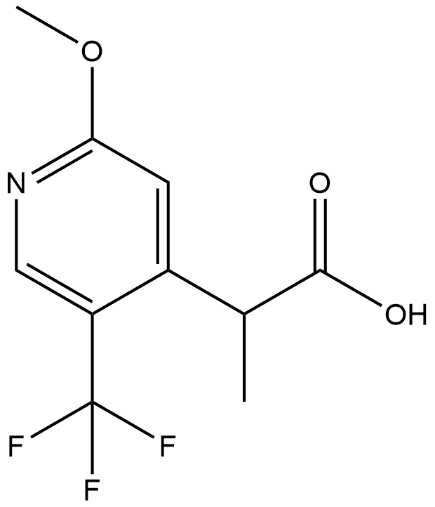 4-Pyridineacetic acid, 2-methoxy-α-methyl-5-(trifluoromethyl)- Structure