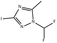 1-(Difluoromethyl)-3-iodo-5-methyl-1H-1,2,4-triazole Structure