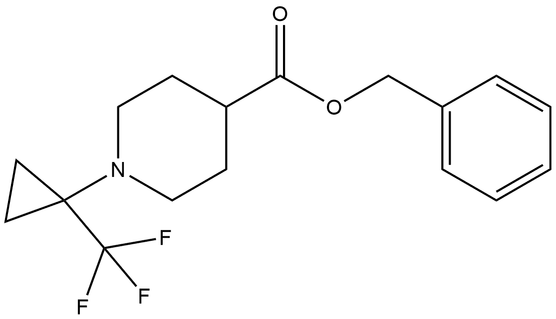 benzyl 1-(1-(trifluoromethyl)cyclopropyl)piperidine-4-carboxylate Struktur