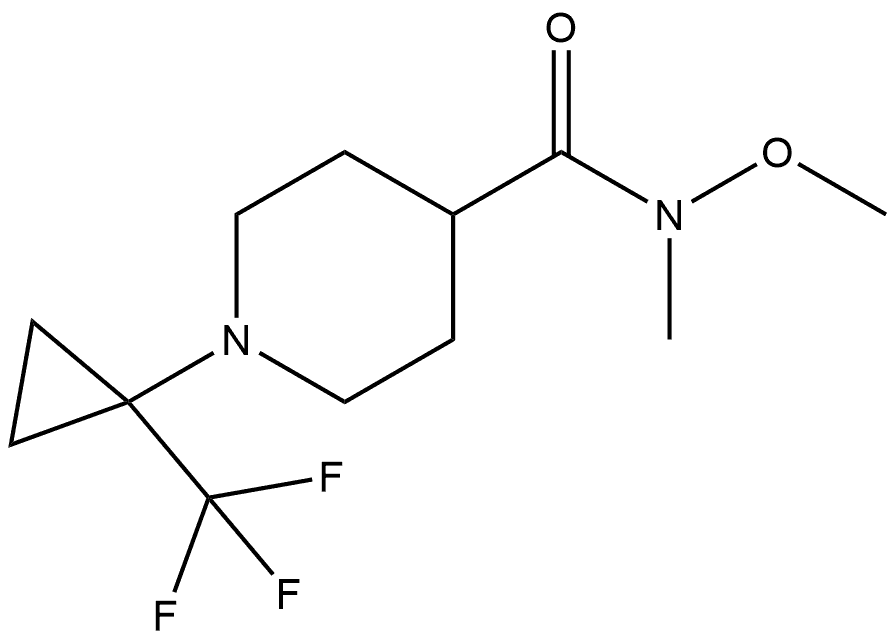 N-Methoxy-N-methyl-1-[1-(trifluoromethyl)cyclopropyl]-4-piperidinecarboxamide|