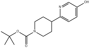 1-Piperidinecarboxylic acid, 4-(5-hydroxy-2-pyridinyl)-, 1,1-dimethylethyl ester Struktur