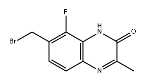 2(1H)-Quinoxalinone, 7-(bromomethyl)-8-fluoro-3-methyl- 化学構造式