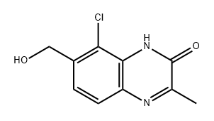 2(1H)-Quinoxalinone, 8-chloro-7-(hydroxymethyl)-3-methyl- 化学構造式