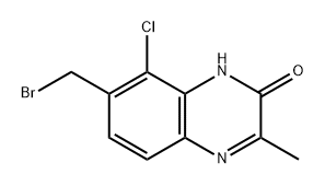 2(1H)-Quinoxalinone, 7-(bromomethyl)-8-chloro-3-methyl- Struktur