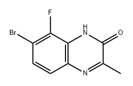 7-溴-8-氟-3-甲基喹喔啉-2(1H)-酮, 2756334-26-4, 结构式