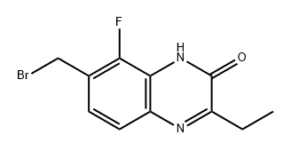 2(1H)-Quinoxalinone, 7-(bromomethyl)-3-ethyl-8-fluoro- 化学構造式