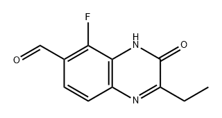 2-乙基-5-氟-3-氧代-3,4-二氢喹喔啉-6-甲醛 结构式