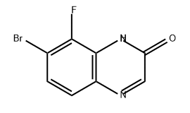 2(1H)-Quinoxalinone, 7-bromo-8-fluoro- 化学構造式