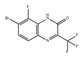 7-溴-8-氟-3-(三氟甲基)喹喔啉-2(1H)-酮, 2756334-52-6, 结构式