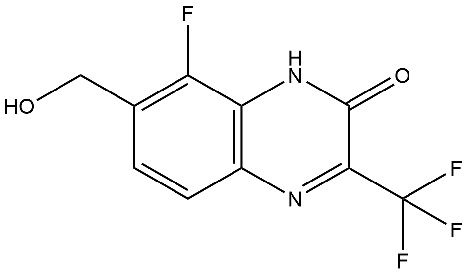 8-氟-7-(羟甲基)-3-(三氟甲基)喹喔啉-2(1H)-酮, 2756334-53-7, 结构式