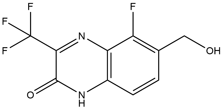 5-氟-6-(羟甲基)-3-(三氟甲基)喹喔啉-2(1H)-酮,2756334-83-3,结构式