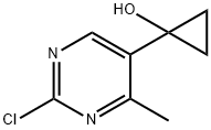 1-(2-氯-4-甲基-5-嘧啶基)环丙醇 结构式