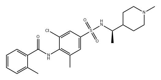 Benzamide, N-[2-chloro-6-methyl-4-[[[(1R)-1-(1-methyl-4-piperidinyl)ethyl]amino]sulfonyl]phenyl]-2-methyl-|化合物 CCR8 ANTAGONIST 2