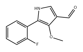 1H-Pyrrole-3-carboxaldehyde, 5-(2-fluorophenyl)-4-methoxy- Struktur