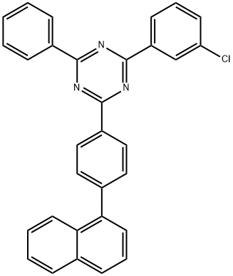 1,3,5-Triazine, 2-(3-chlorophenyl)-4-[4-(1-naphthalenyl)phenyl]-6-phenyl- Structure