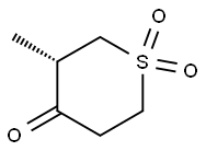 4H-Thiopyran-4-one, tetrahydro-3-methyl-, 1,1-dioxide, (3S)- Struktur